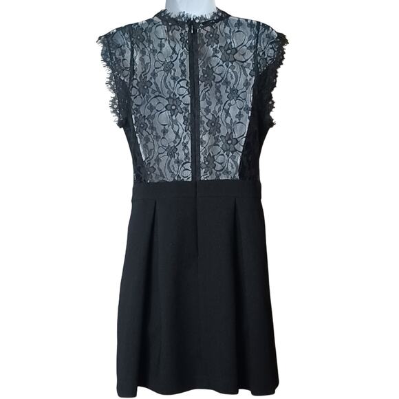 BCBGeneration Women's Black Fabric and Lace Mini Dress.Size 8 - Picture 7 of 12